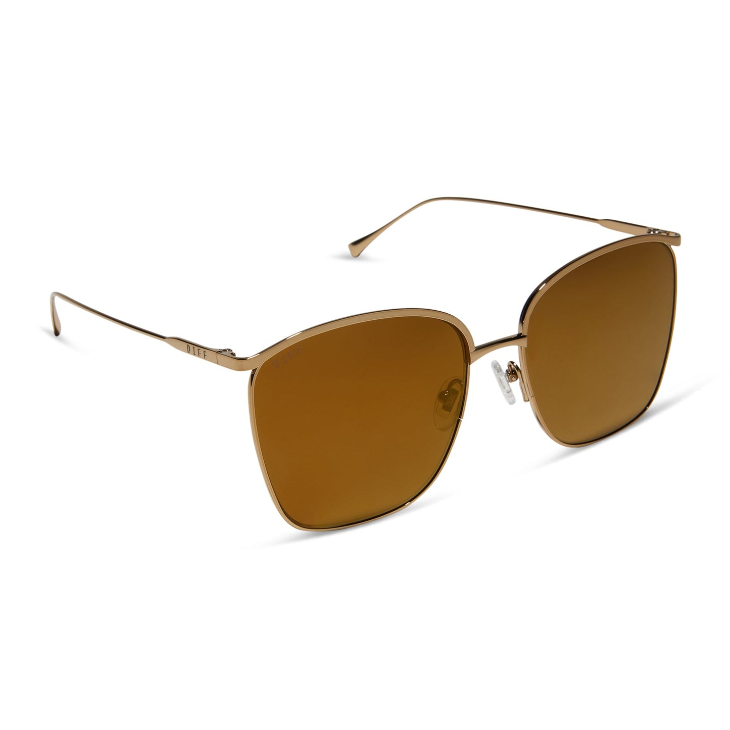 VITTORIA - COPPER METAL + BROWN GOLD FLASH + POLARIZED SUNGLASSES