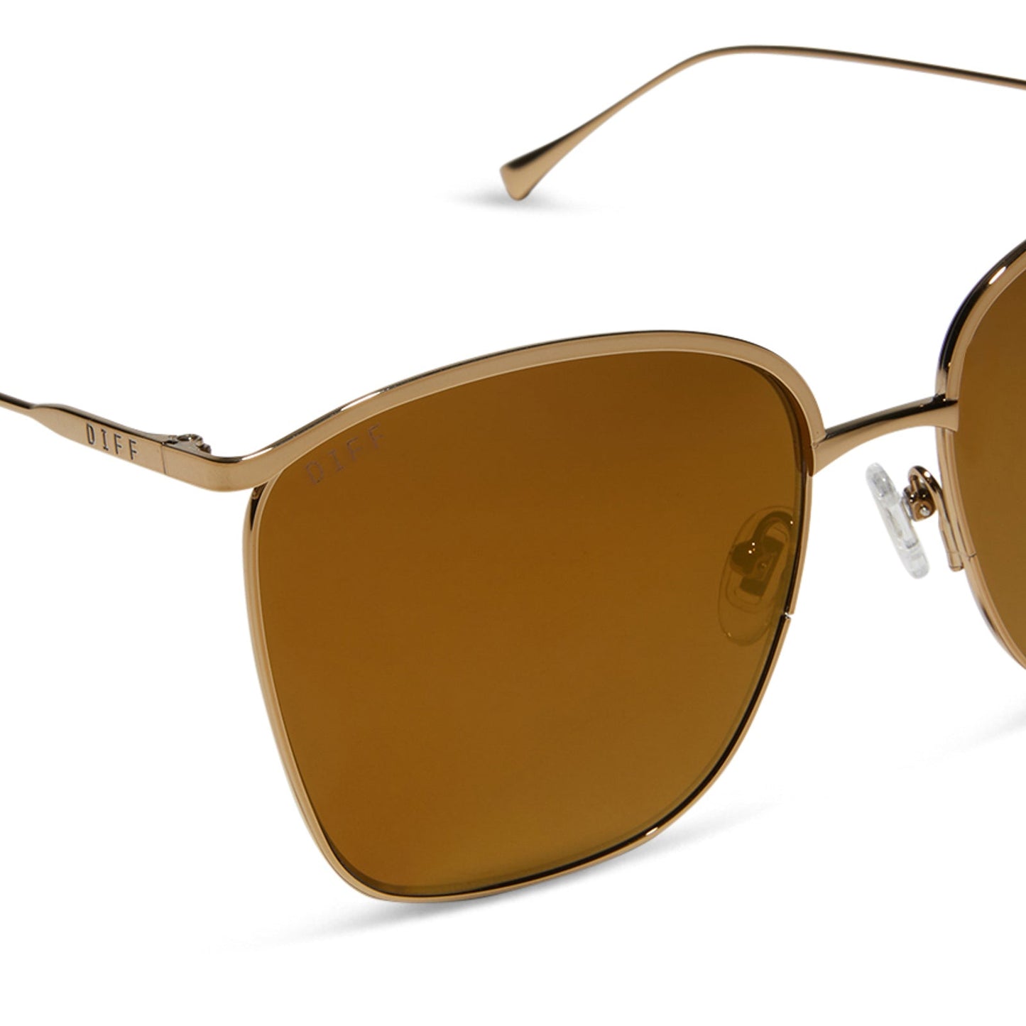 VITTORIA - COPPER METAL + BROWN GOLD FLASH + POLARIZED SUNGLASSES