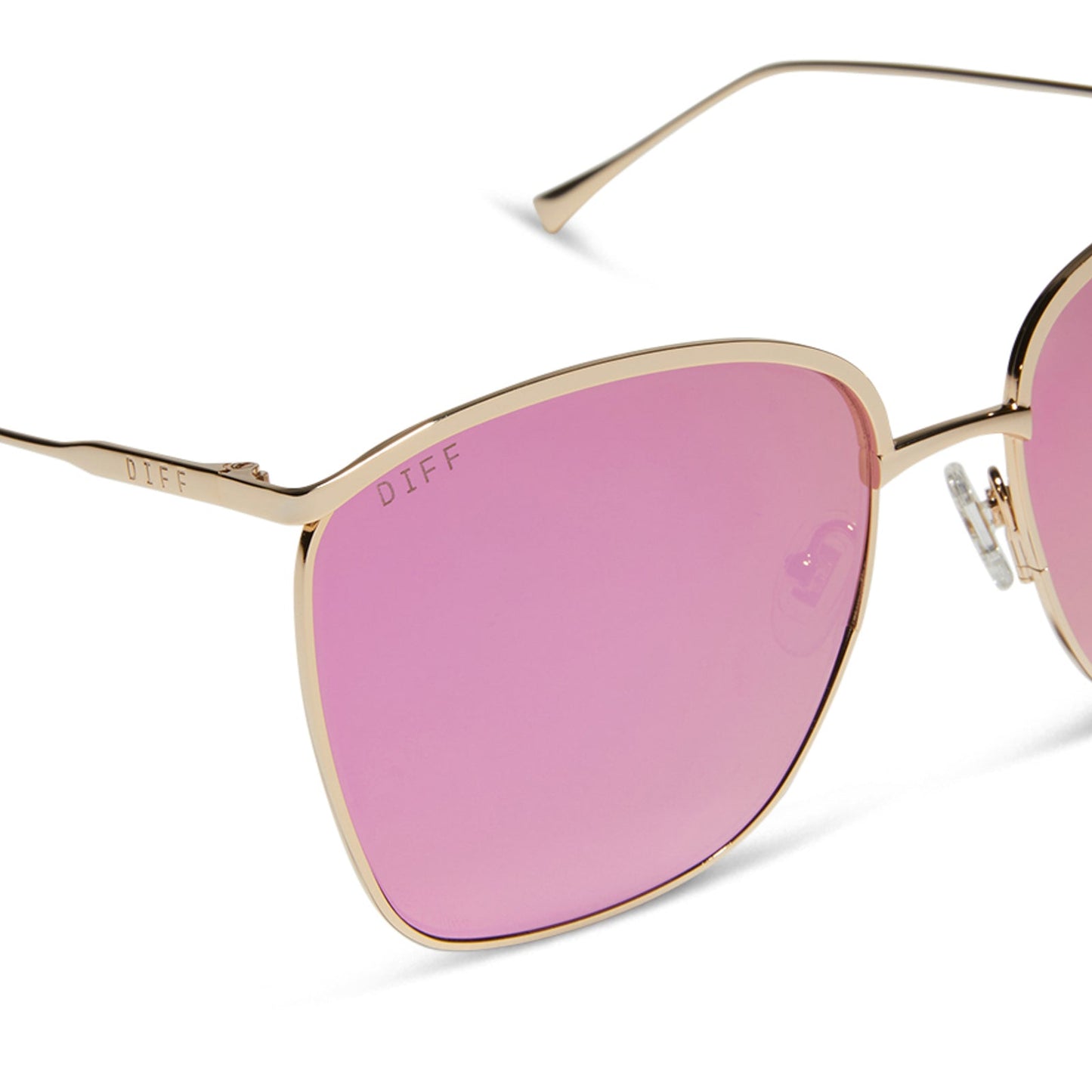 VITTORIA - GOLD + PINK RUSH MIRROR SUNGLASSES