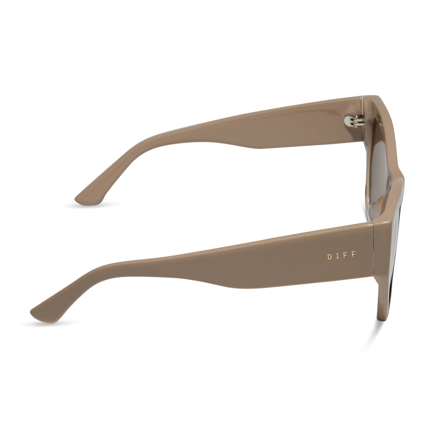 VIVIENNE - ALMOND + BROWN WITH GOLD FLASH SUNGLASSES