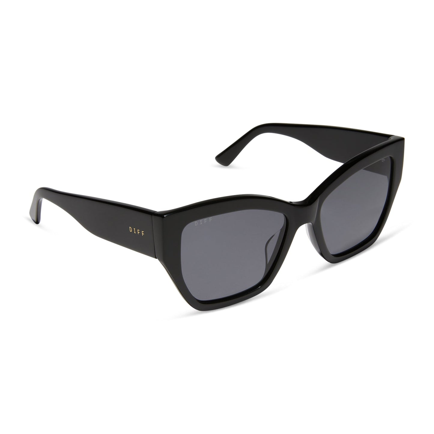 VIVIENNE - BLACK + GREY + POLARIZED SUNGLASSES