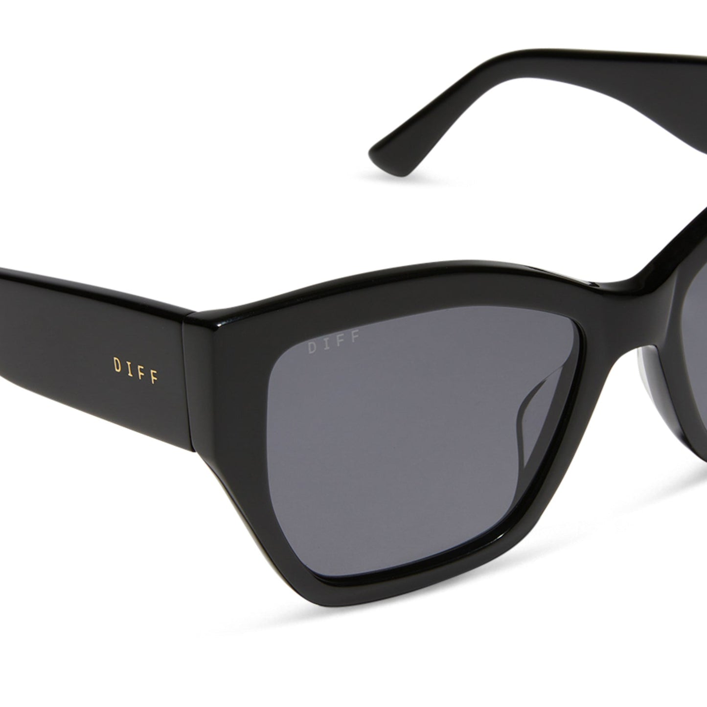 VIVIENNE - BLACK + GREY + POLARIZED SUNGLASSES