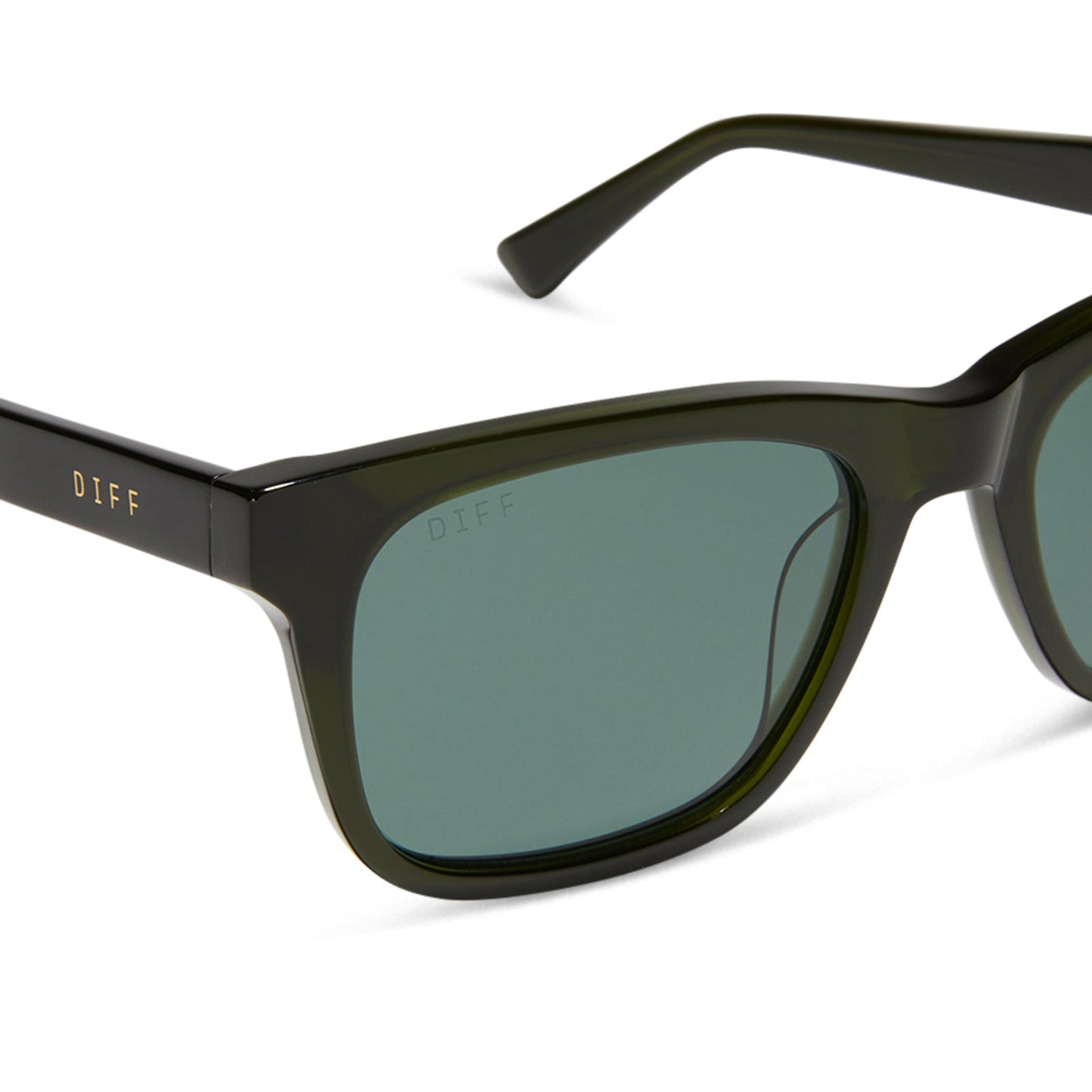 WESLEY - DARK OLIVE CRYSTAL + G15 + POLARIZED SUNGLASSES