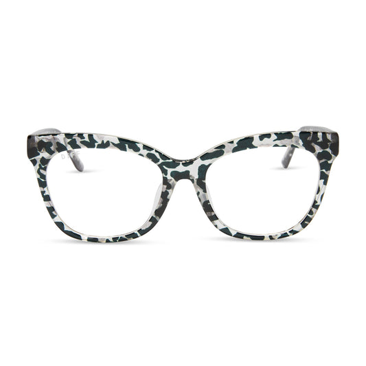 WINSTON - CLEAR LEOPARD + PRESCRIPTION GLASSES