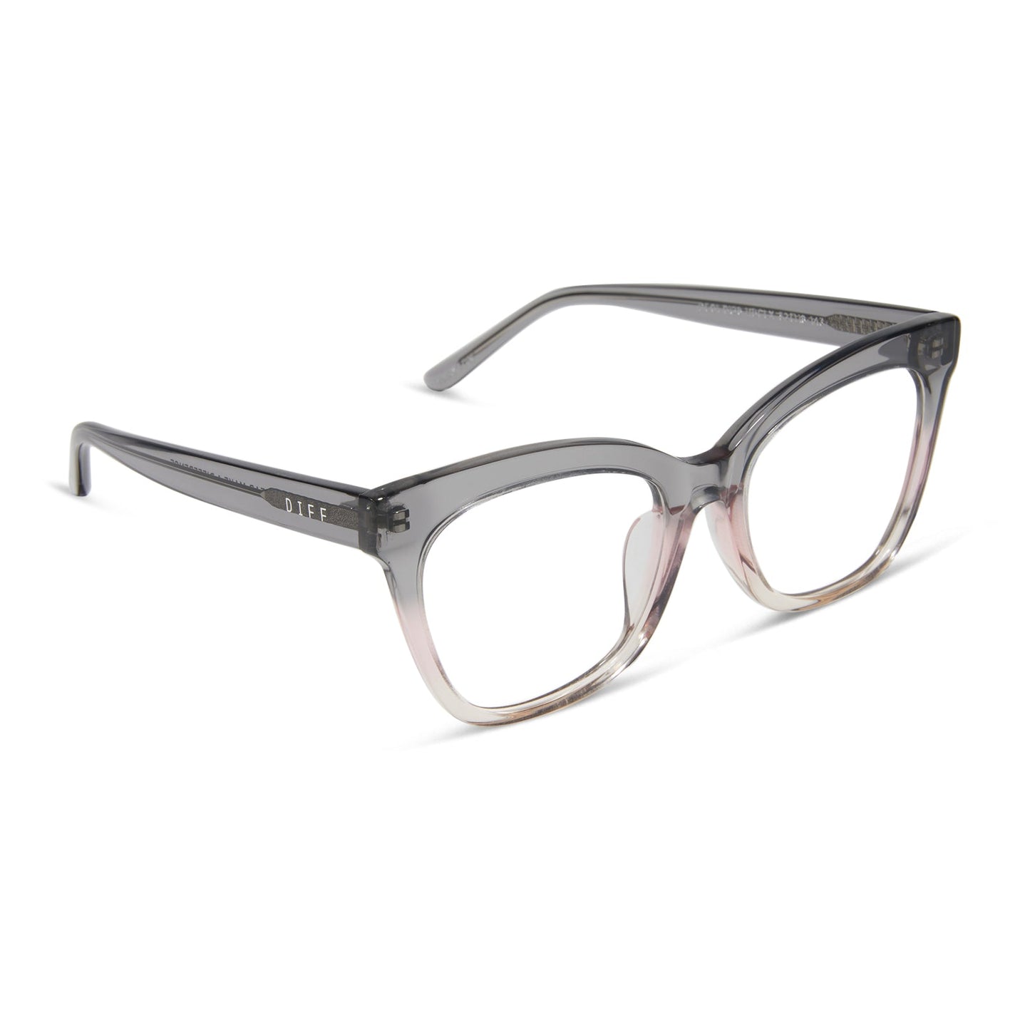 WINSTON - SMOKE ROSE CRYSTAL OMBRE + PRESCRIPTION GLASSES