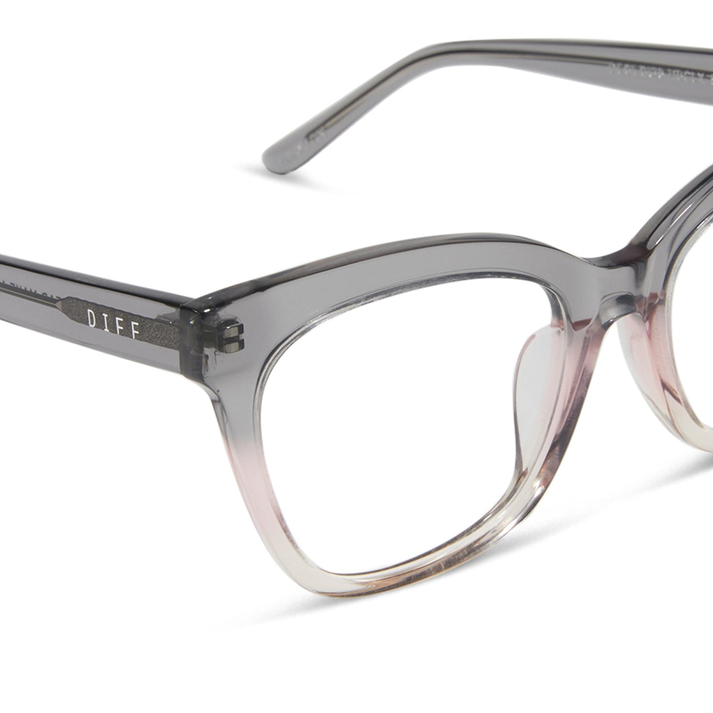 WINSTON - SMOKE ROSE CRYSTAL OMBRE + PRESCRIPTION GLASSES