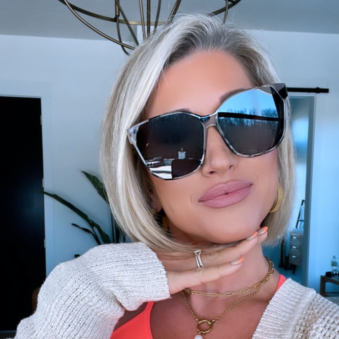 GIA - CREAM TORTOISE + GREY SUNGLASSES