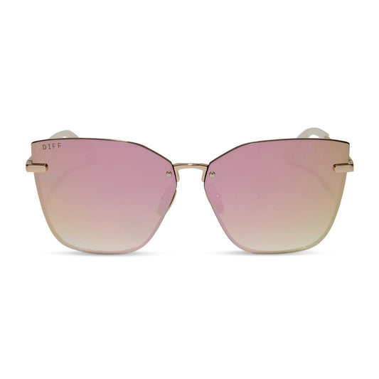 EMILY IN PARIS - MINDY + STAGE LIGHTS GOLD + IRIDESCENT MIRROR SUNGLASSES