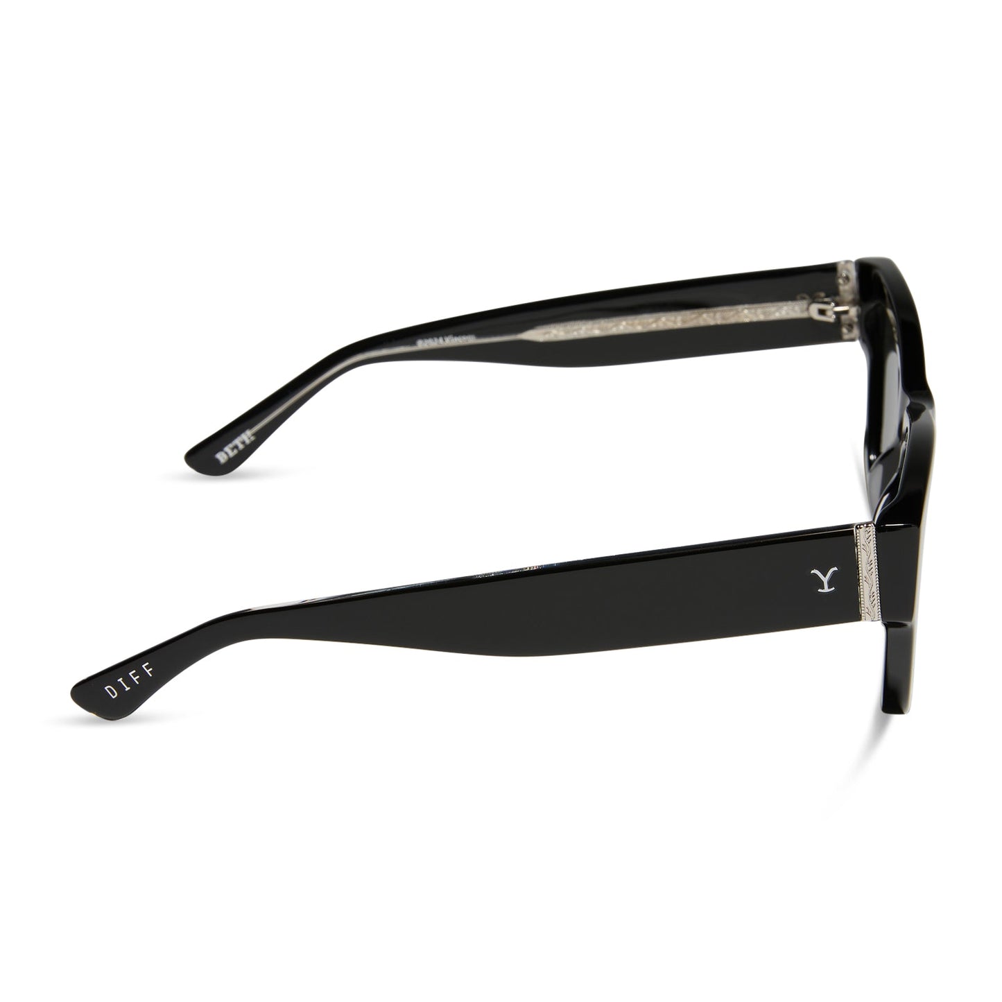 BETH II - NIGHT SKY BLACK + SILVER W GREY + POLARIZED SUNGLASSES