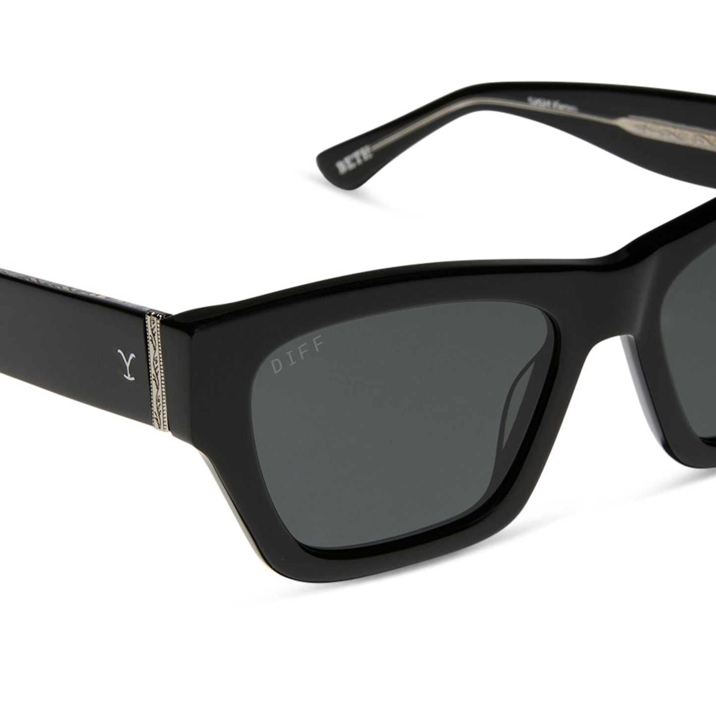 BETH II - NIGHT SKY BLACK + SILVER W GREY + POLARIZED SUNGLASSES