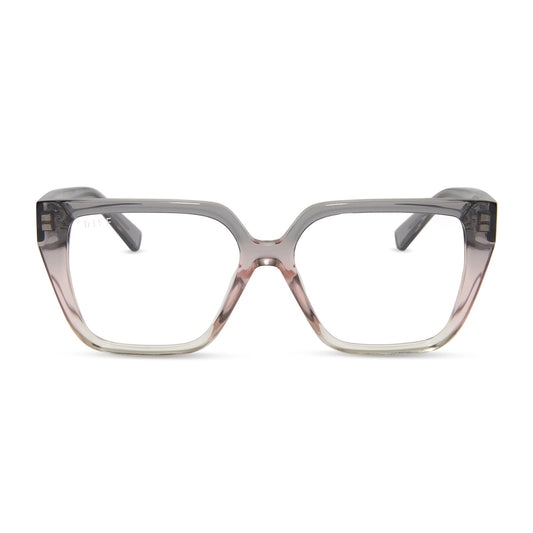 OLIVE - SMOKE ROSE CRYSTAL OMBRE + PRESCRIPTION GLASSES