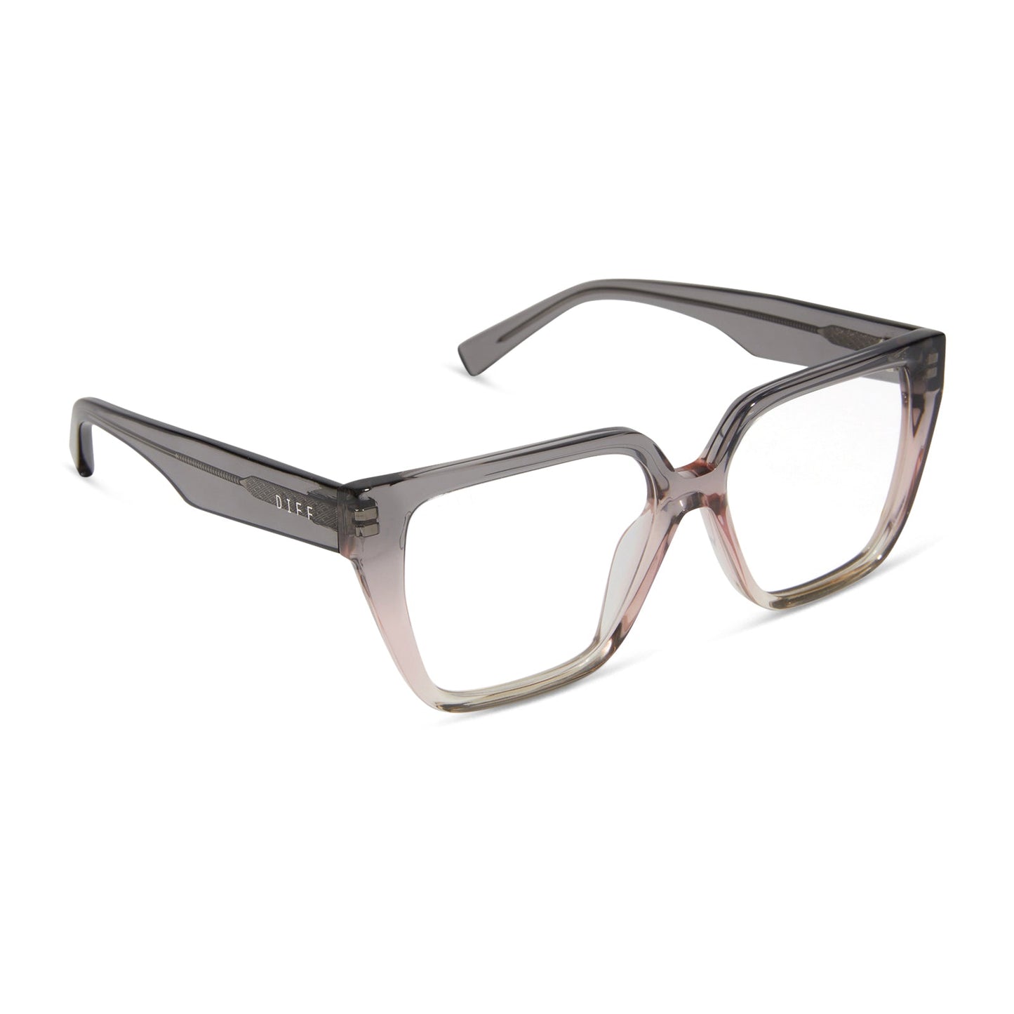 OLIVE - SMOKE ROSE CRYSTAL OMBRE + PRESCRIPTION GLASSES