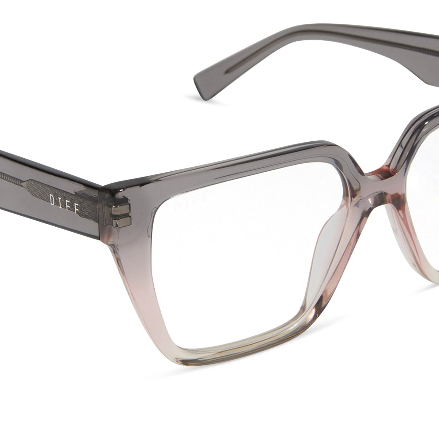 OLIVE - SMOKE ROSE CRYSTAL OMBRE + PRESCRIPTION GLASSES