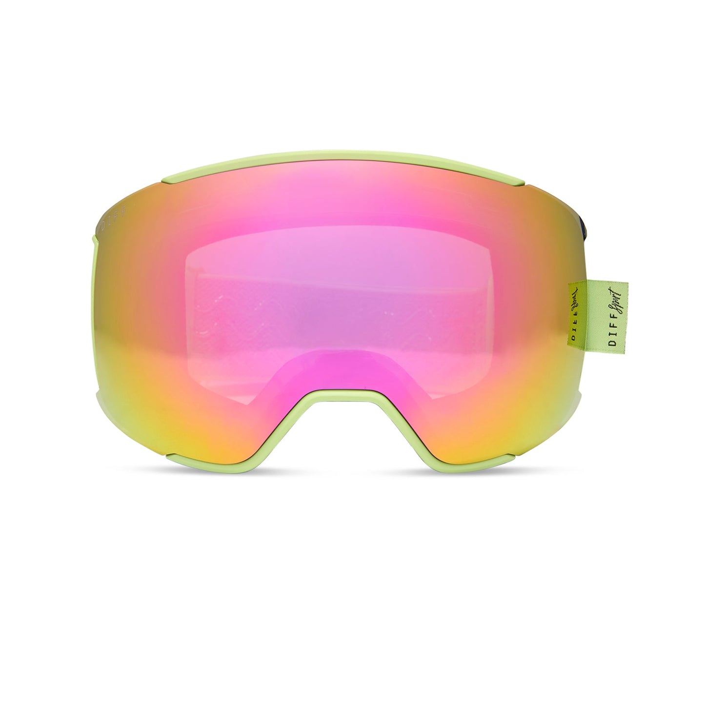 SNOW GOGGLES - ALPINE + LIME GREEN + HOT PINK MIRROR + POLARIZED GOGGLES & FREE GLACIER GREY LENS