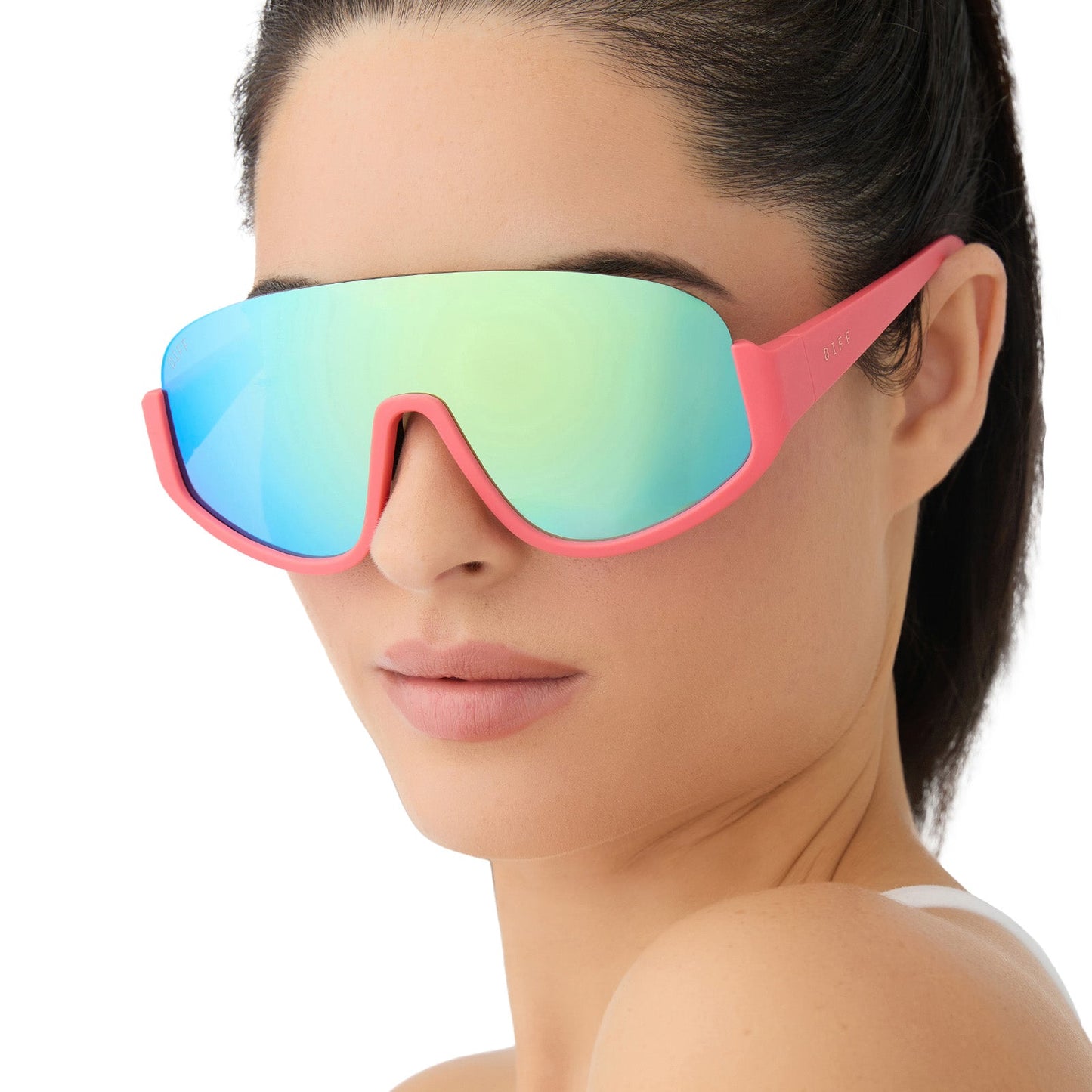 BLAZER - CORAL + TURQUOISE ICE MIRROR + POLARIZED SUNGLASSES