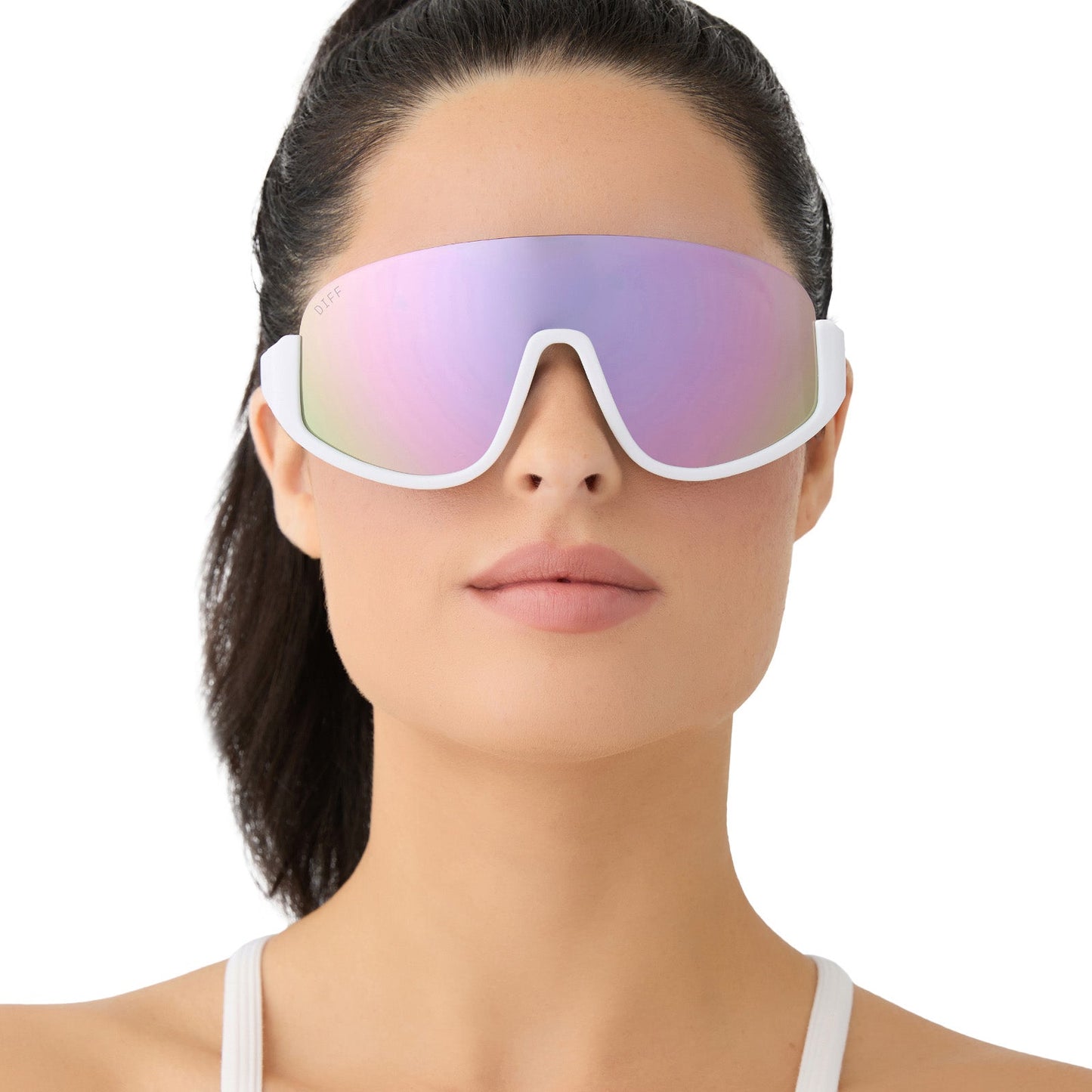 BLAZER - MATTE WHITE + LAVENDER MIRROR + POLARIZED SUNGLASSES