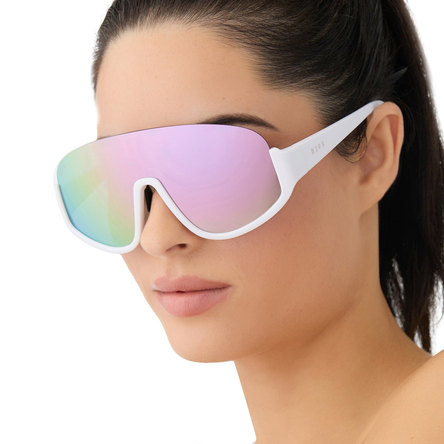 BLAZER - MATTE WHITE + LAVENDER MIRROR + POLARIZED SUNGLASSES