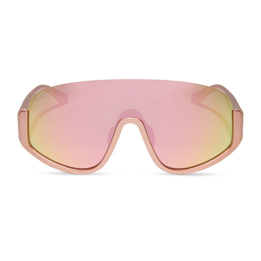 BLAZER - ROSE GOLD + PEACH MIRROR + POLARIZED SUNGLASSES