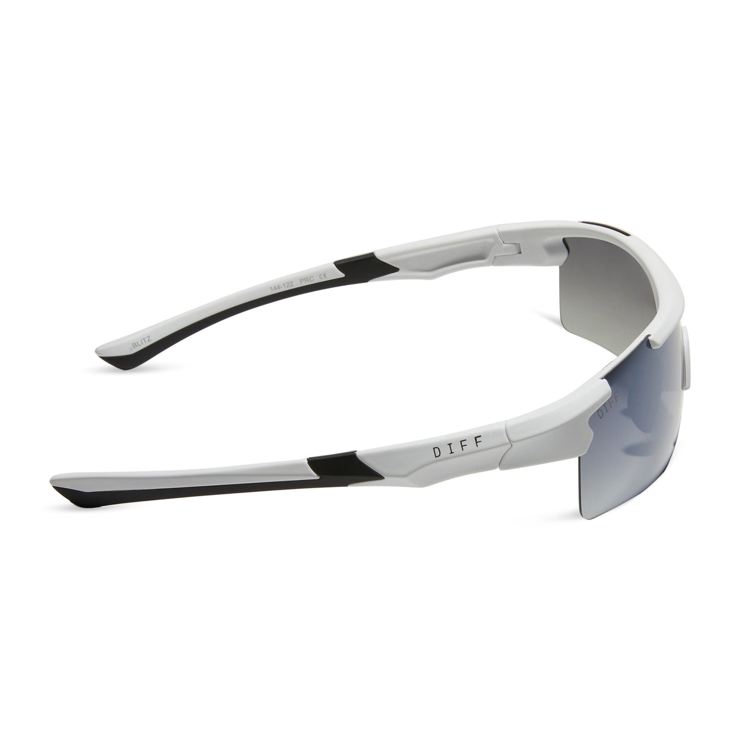 BLITZ - MATTE WHITE + GREY GRADIENT W/ SILVER FLASH + POLARIZED SUNGLASSES