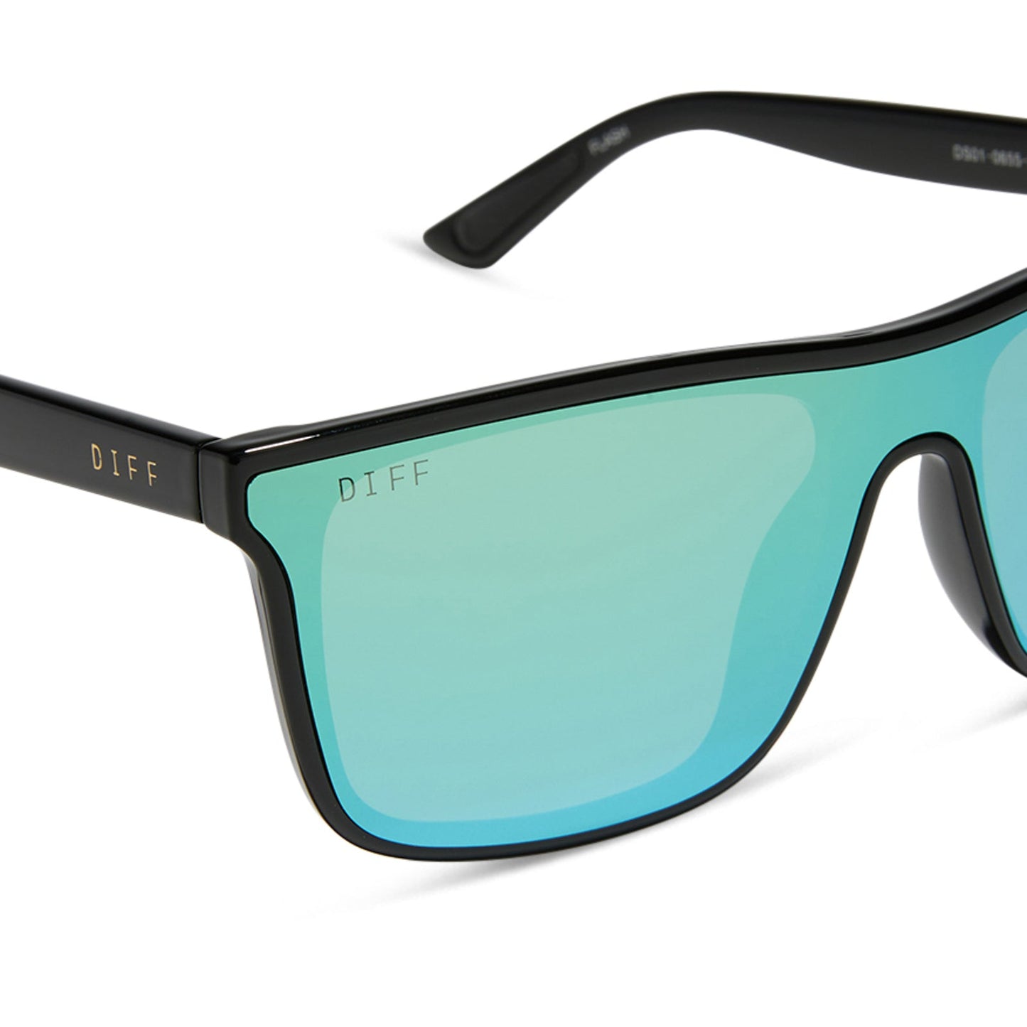 FLASH - BLACK + TURQUOISE ICE MIRROR + POLARIZED SUNGLASSES