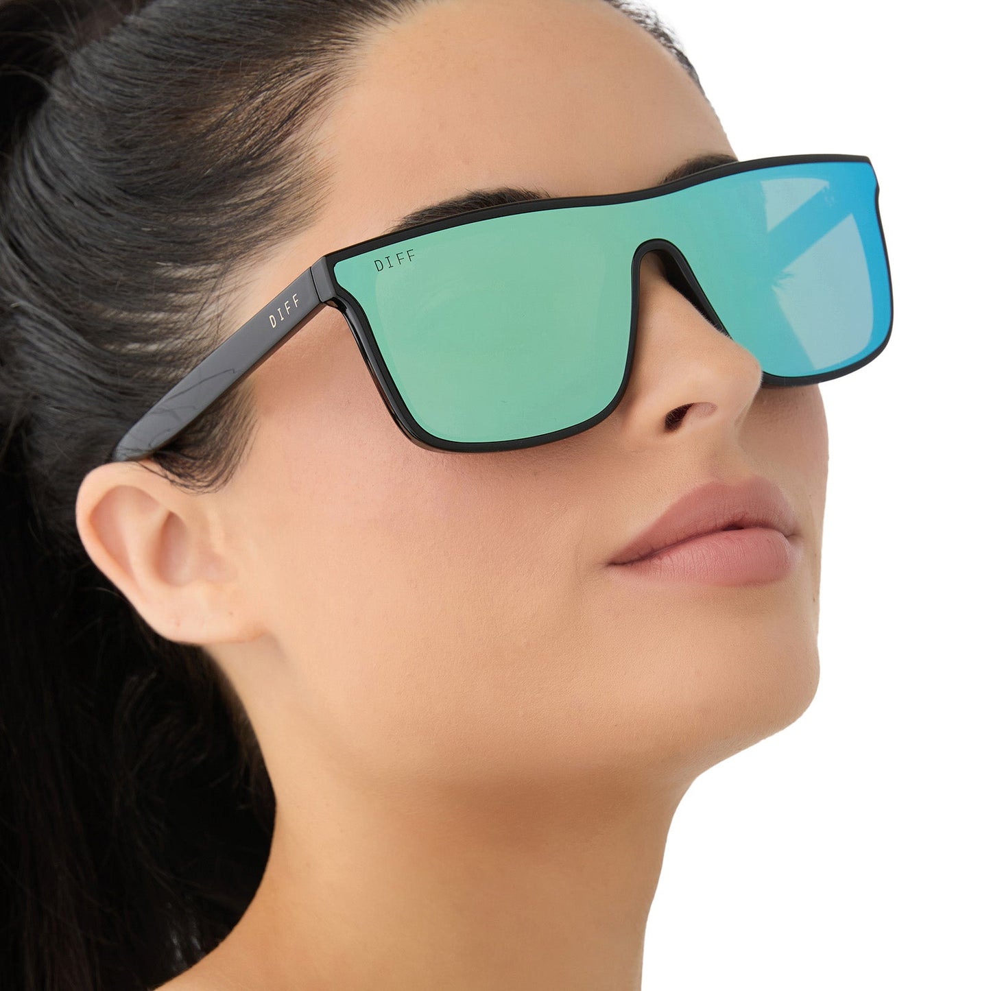 FLASH - BLACK + TURQUOISE ICE MIRROR + POLARIZED SUNGLASSES