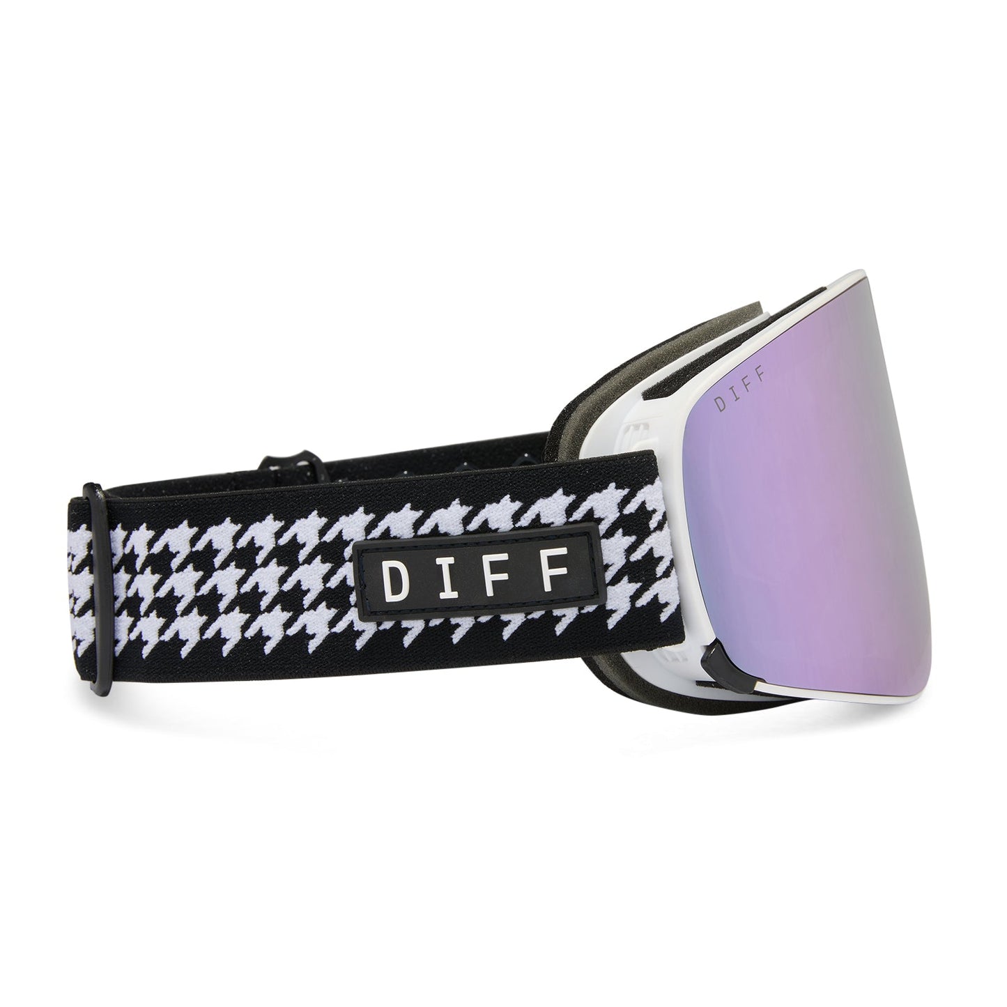 SNOW GOGGLES - FROST + HOUNDSTOOTH + LILAC MIRROR + POLARIZED GOGGLES & FREE AURORA PINK LENS