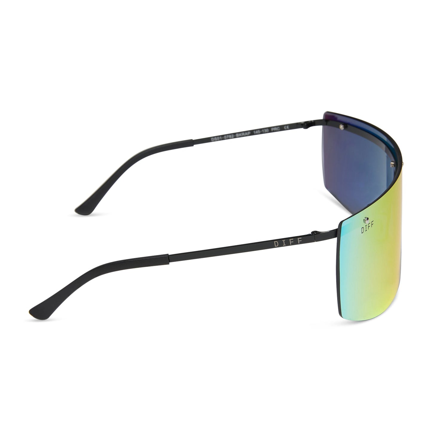 GRANDSLAM - BLACK + RAINBOW MIRROR + POLARIZED SUNGLASSES