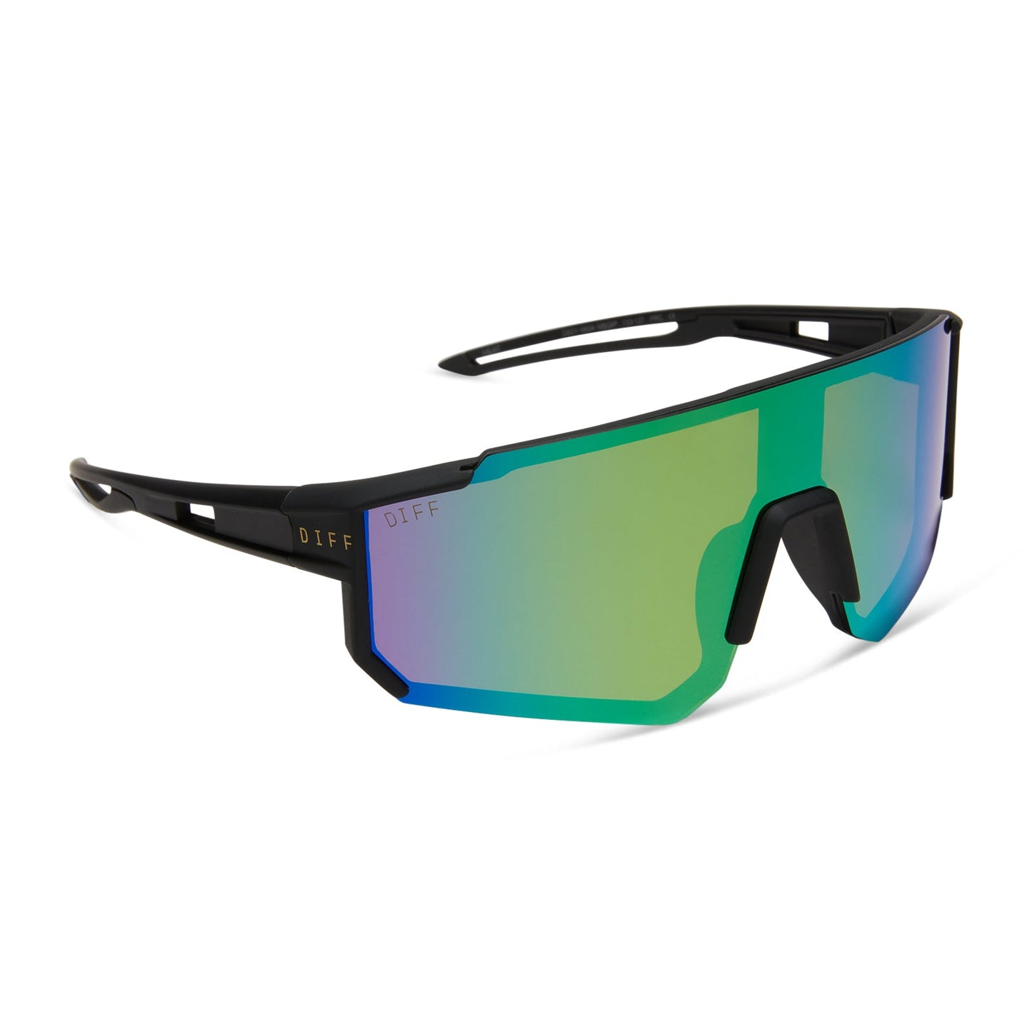 HEAT - MATTE BLACK + GREEN MIRROR + POLARIZED SUNGLASSES