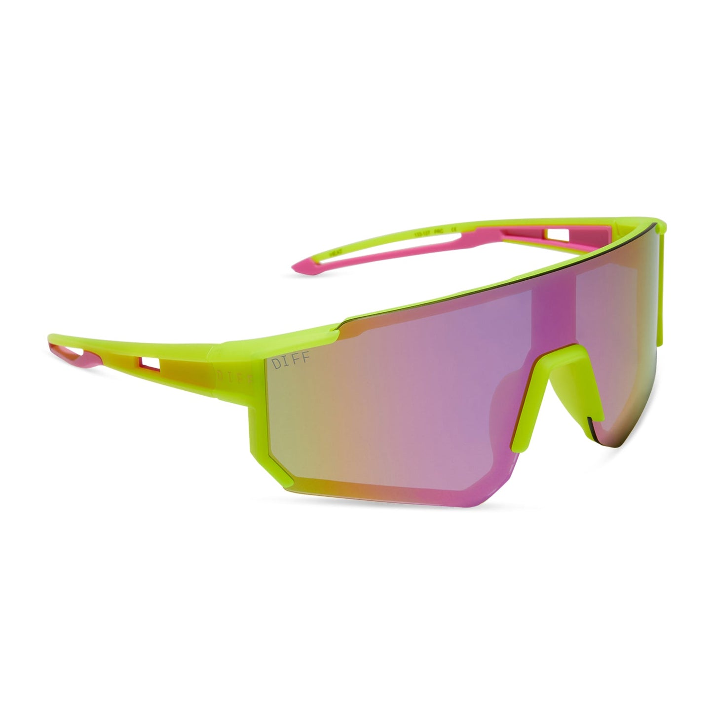 HEAT - NEON YELLOW + PINK RUSH MIRROR + POLARIZED SUNGLASSES