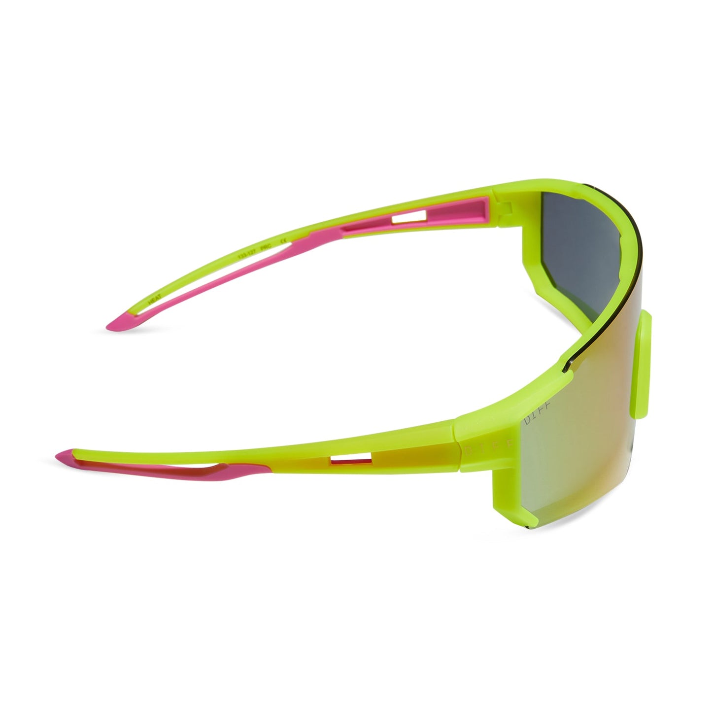 HEAT - NEON YELLOW + PINK RUSH MIRROR + POLARIZED SUNGLASSES