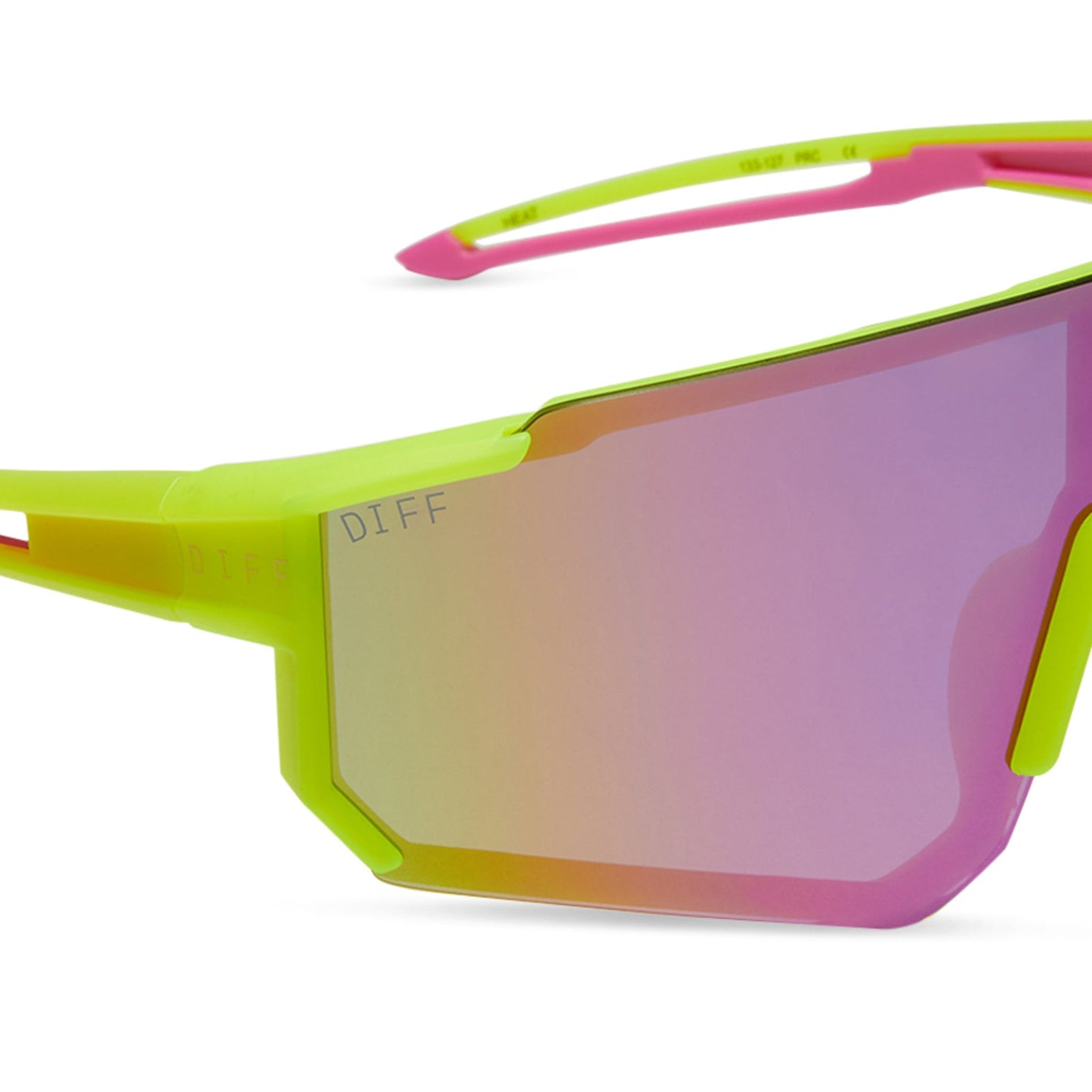 HEAT - NEON YELLOW + PINK RUSH MIRROR + POLARIZED SUNGLASSES