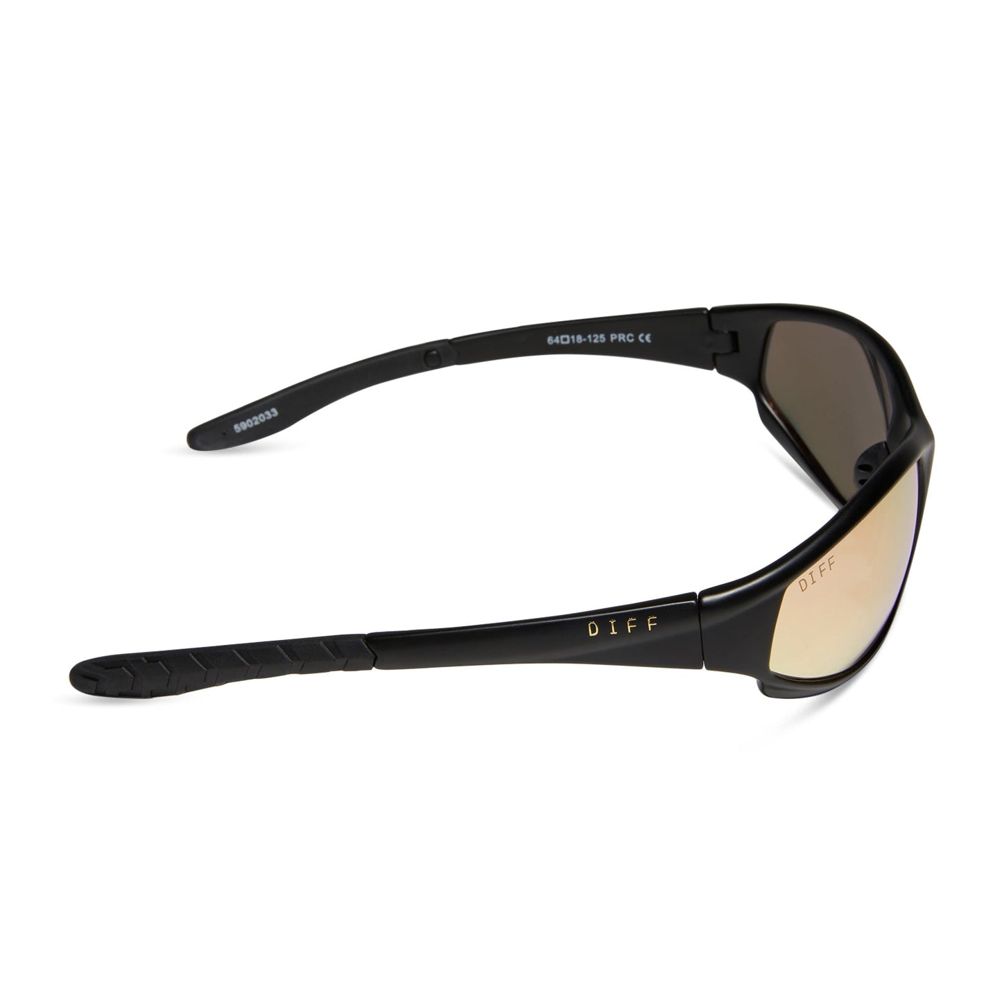 LIGHTNING - MATTE BLACK + PEACH MIRROR + POLARIZED SUNGLASSES