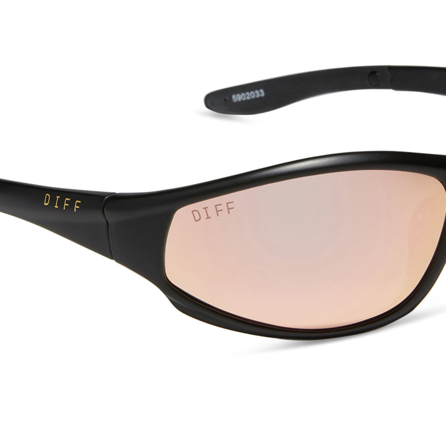 LIGHTNING - MATTE BLACK + PEACH MIRROR + POLARIZED SUNGLASSES