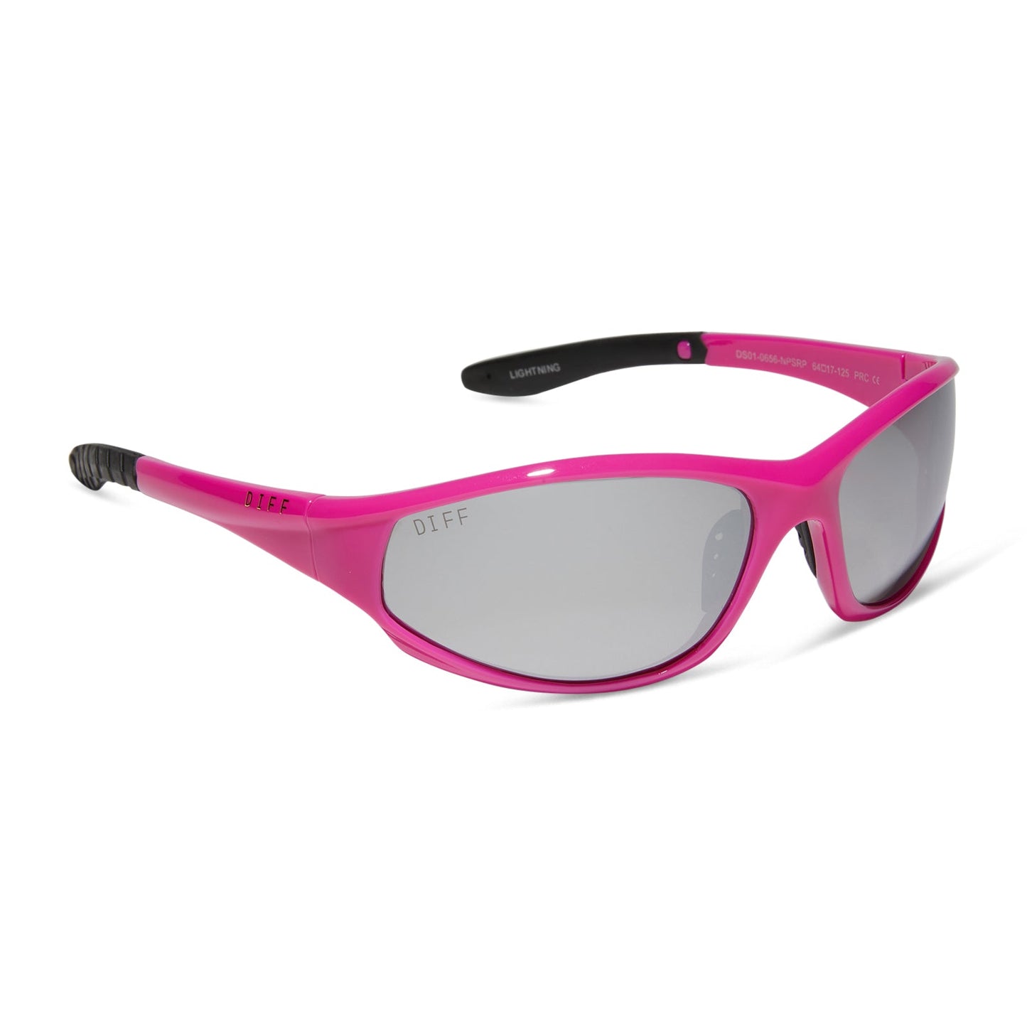 LIGHTNING - NEON PINK + SILVER MIRROR + POLARIZED SUNGLASSES