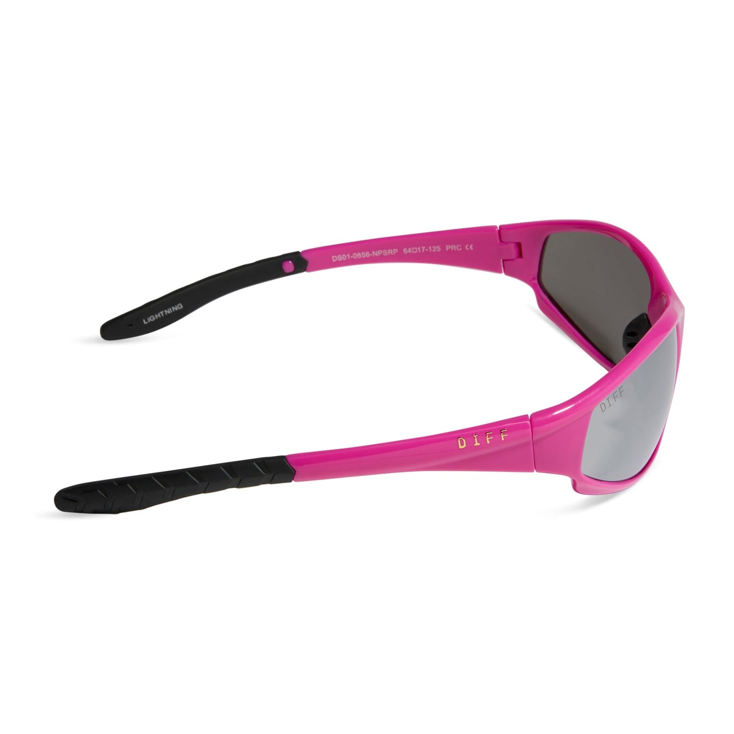 LIGHTNING - NEON PINK + SILVER MIRROR + POLARIZED SUNGLASSES