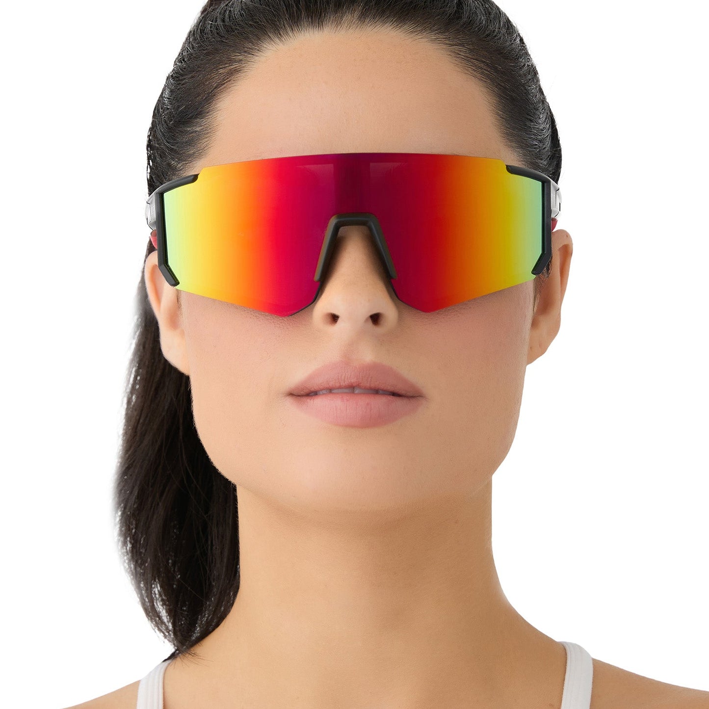 HEAT - MATTE BLACK + RAINBOW MIRROR + POLARIZED SUNGLASSES