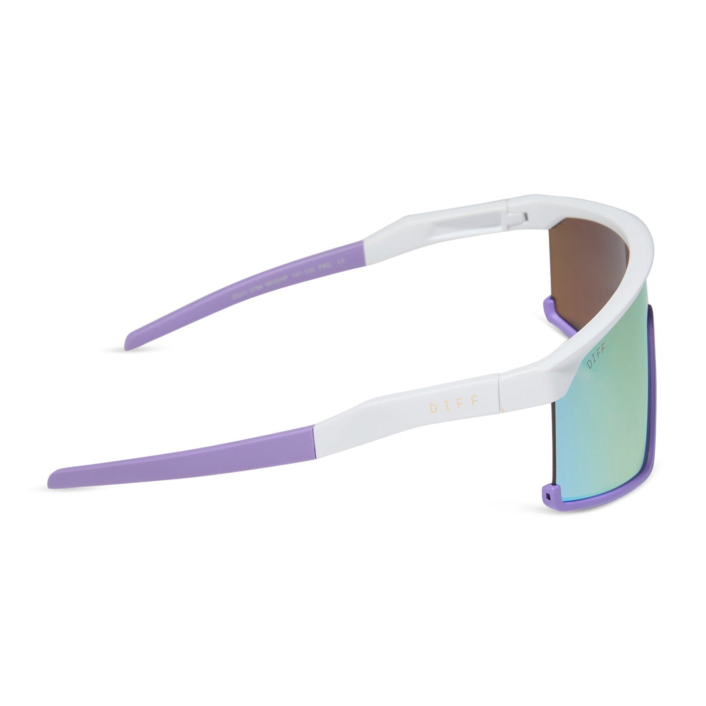 SPIKE - MATTE WHITE + LAVENDER + SHERBERT RAINBOW MIRROR + POLARIZED SUNGLASSES