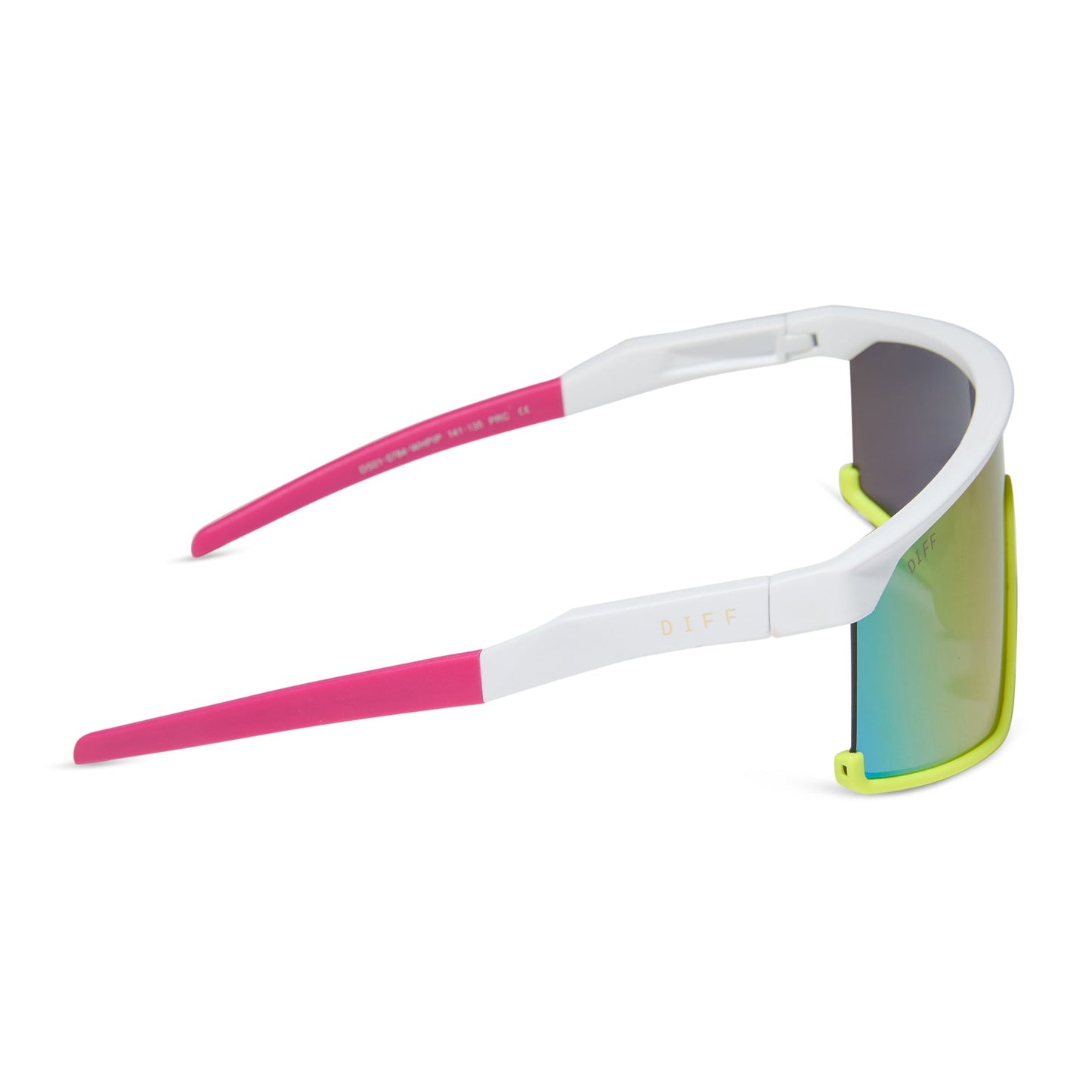 SPIKE - MATTE WHITE + NEON YELLOW + HOT PINK + PINK RUSH MIRROR + POLARIZED SUNGLASSES