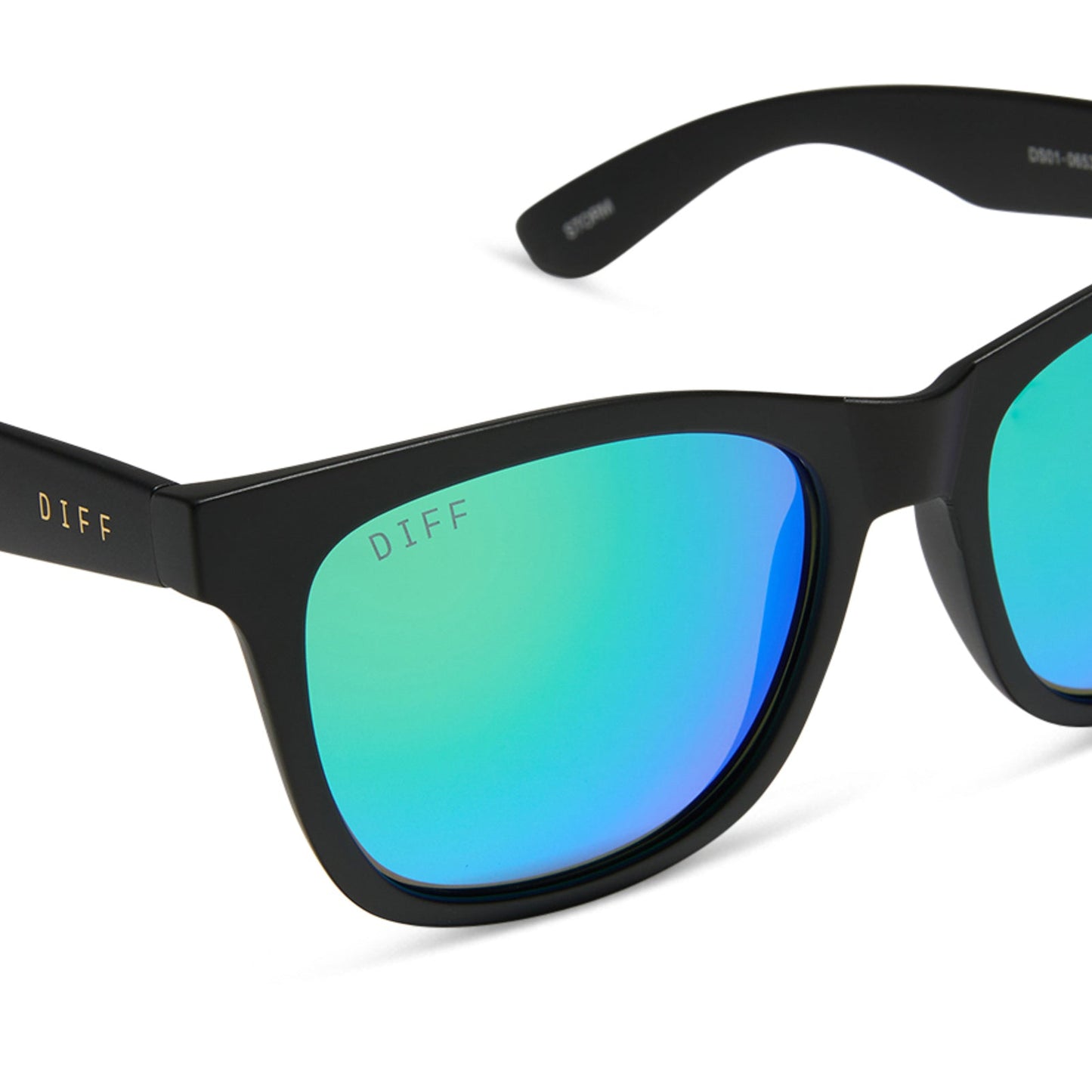 STORM - MATTE BLACK + GREEN MIRROR + POLARIZED SUNGLASSES