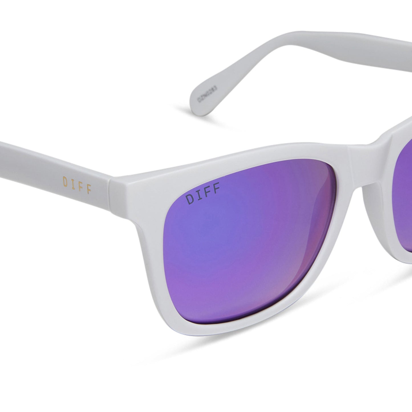 STORM - MATTE WHITE + PURPLE MIRROR + POLARIZED SUNGLASSES