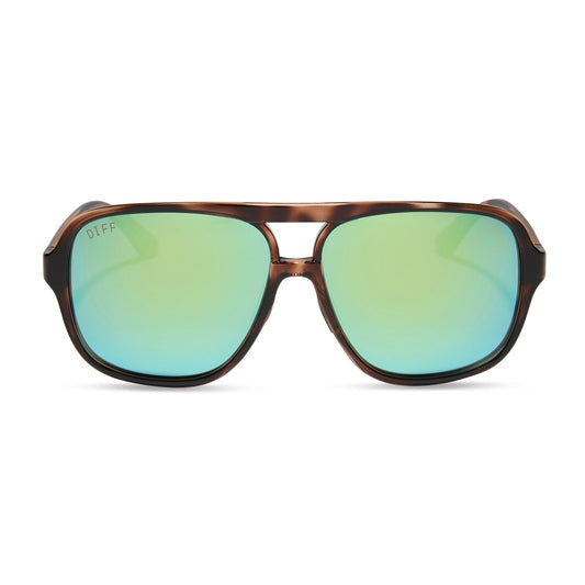 HANGTIME - TORTOISE + TURQUOISE ICE MIRROR + POLARIZED SUNGLASSES