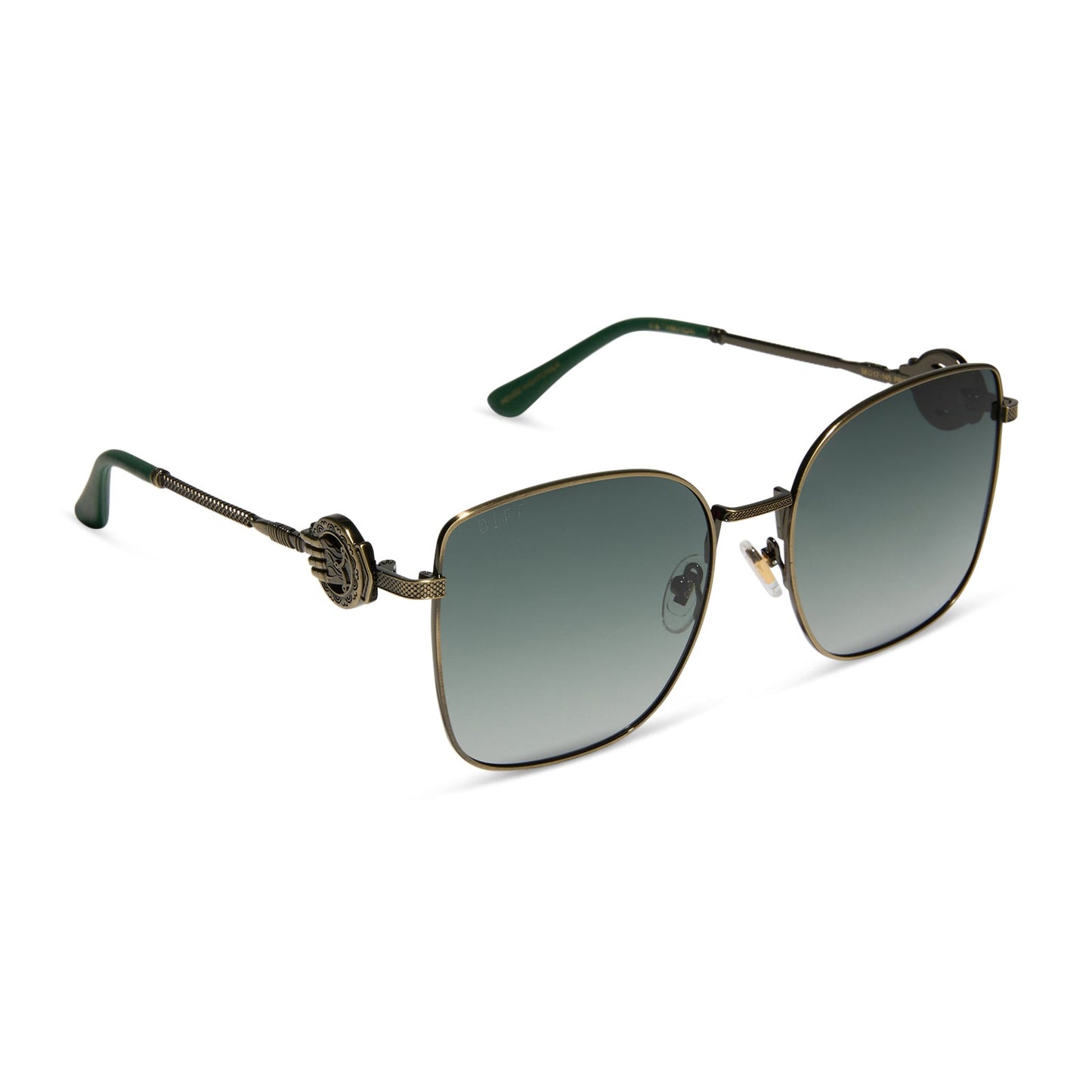 HOUSE OF THE DRAGON - ANTIQUE GOLD + GREEN GRADIENT + POLARIZED SUNGLASSES