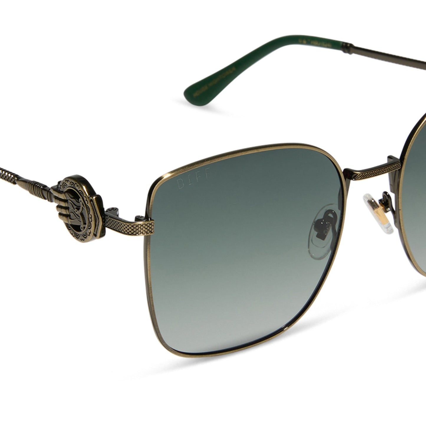 HOUSE OF THE DRAGON - ANTIQUE GOLD + GREEN GRADIENT + POLARIZED SUNGLASSES