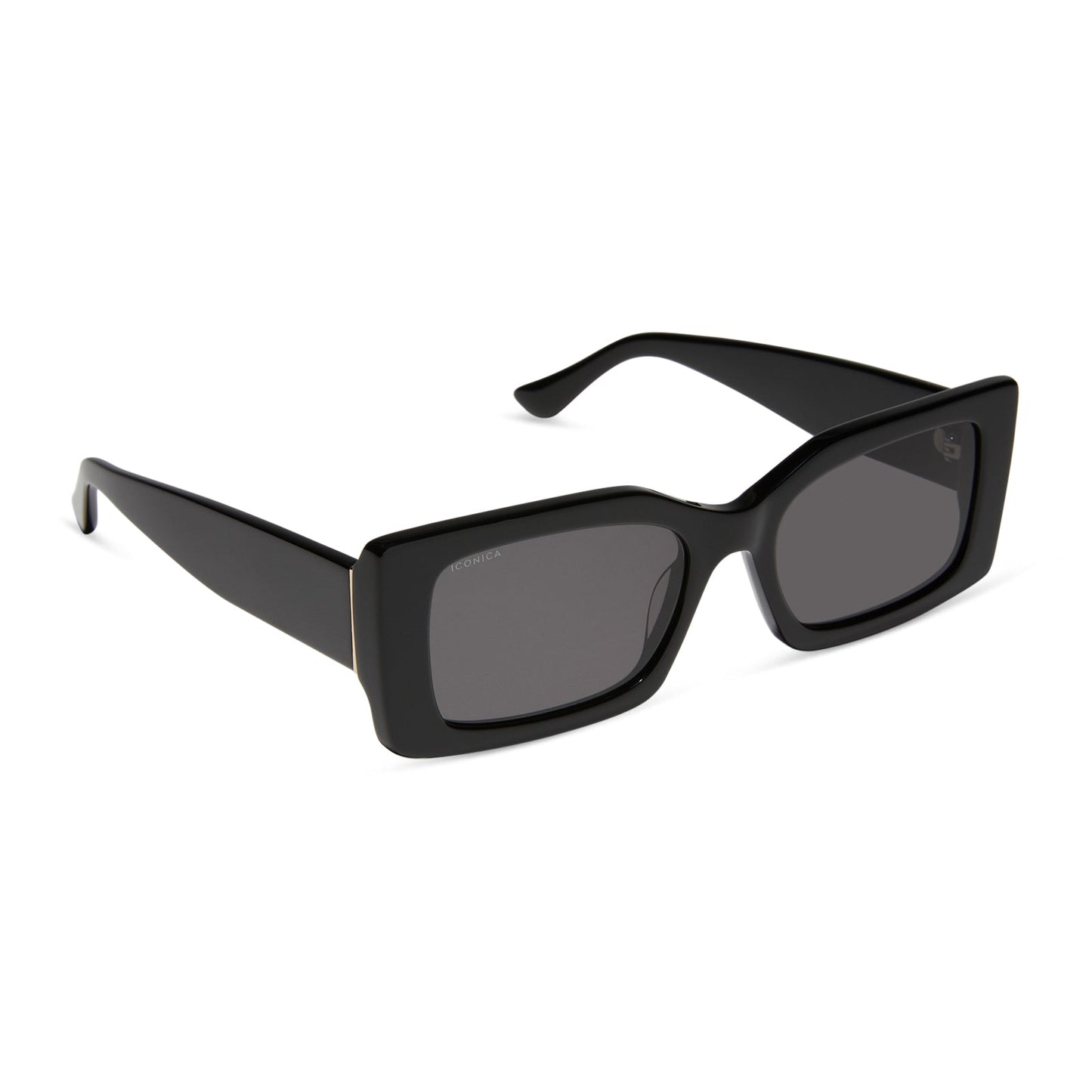 ALESSANDRA - BLACK + GREY + POLARIZED SUNGLASSES