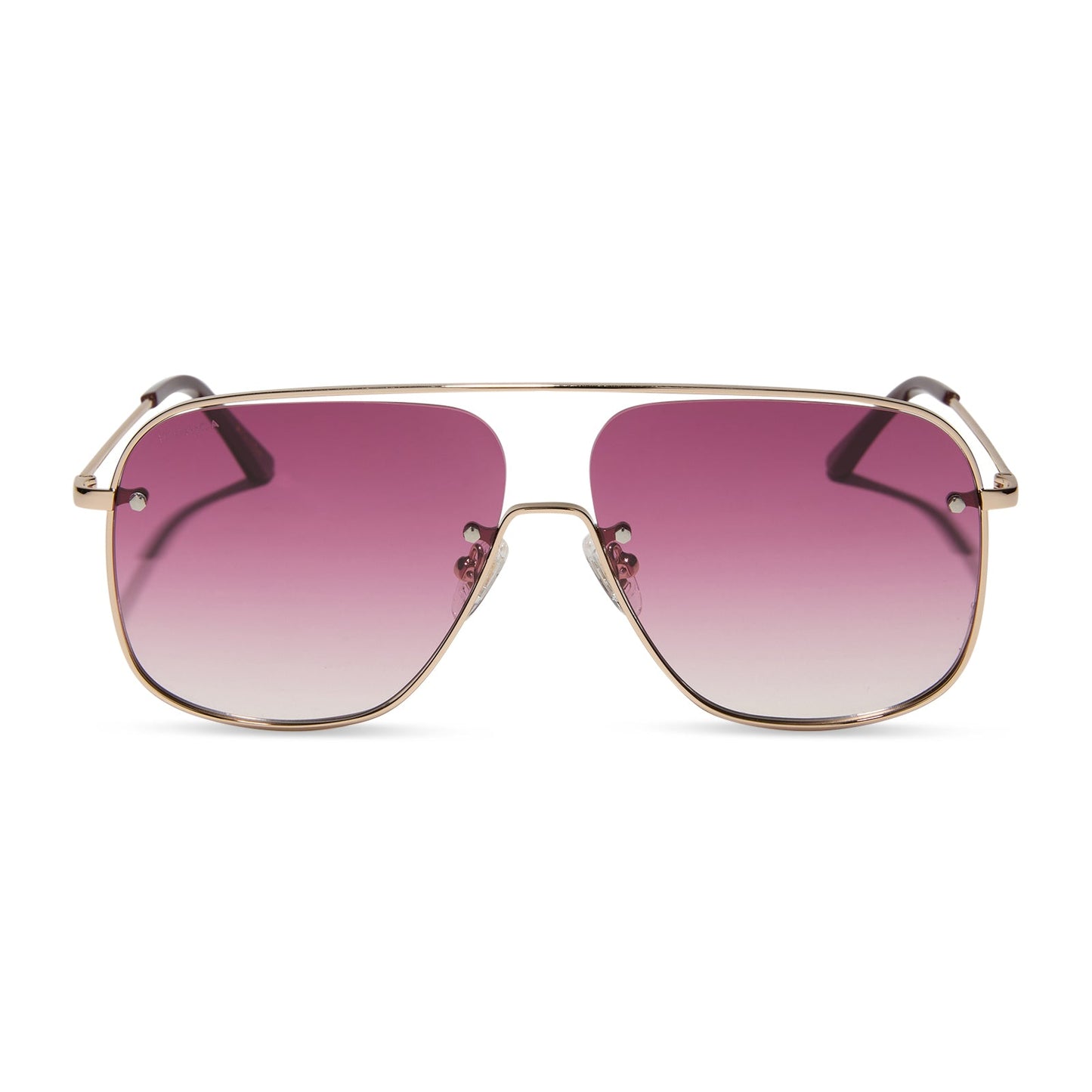 CYNTHIA - GOLD W BORDEAUX TEMPLE TIPS + WINE GRADIENT + POLARIZED SUNGLASSES