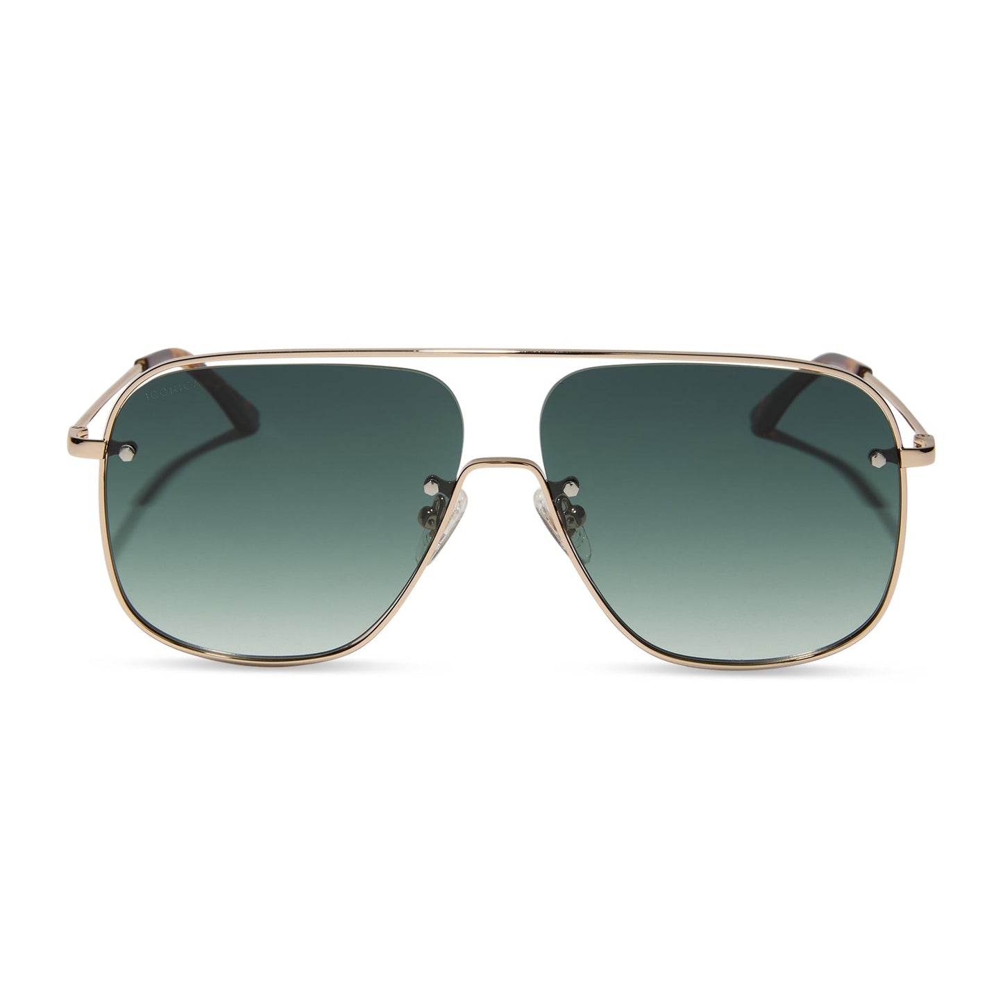 CYNTHIA - GOLD W RICH TORTOISE TEMPLE TIPS + G15 GRADIENT + POLARIZED SUNGLASSES