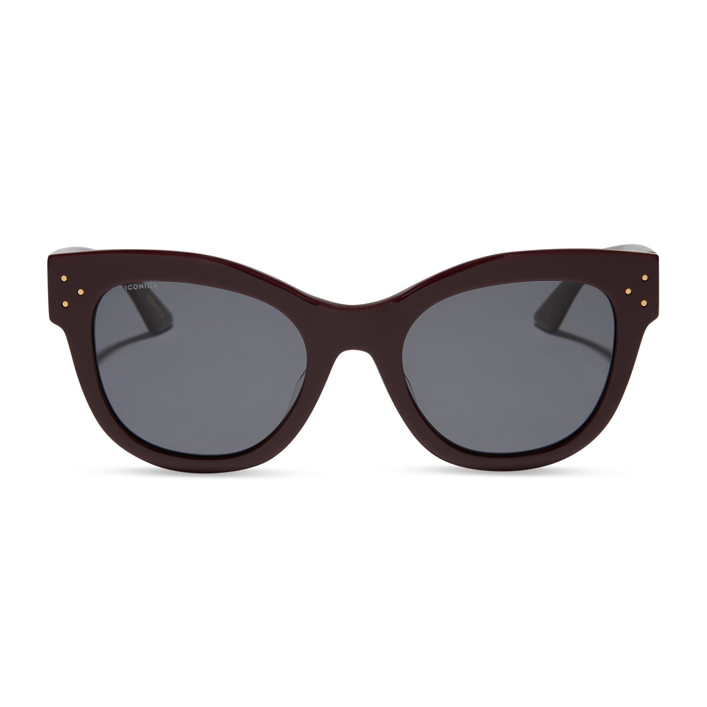 EVA - BORDEAUX + GREY + POLARIZED SUNGLASSES