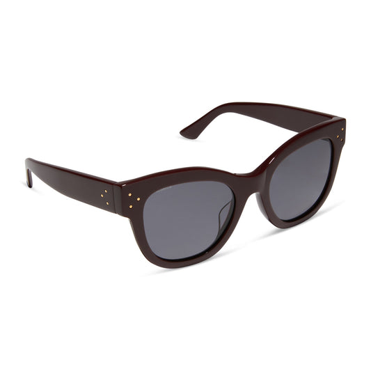 EVA - BORDEAUX + GREY + POLARIZED SUNGLASSES