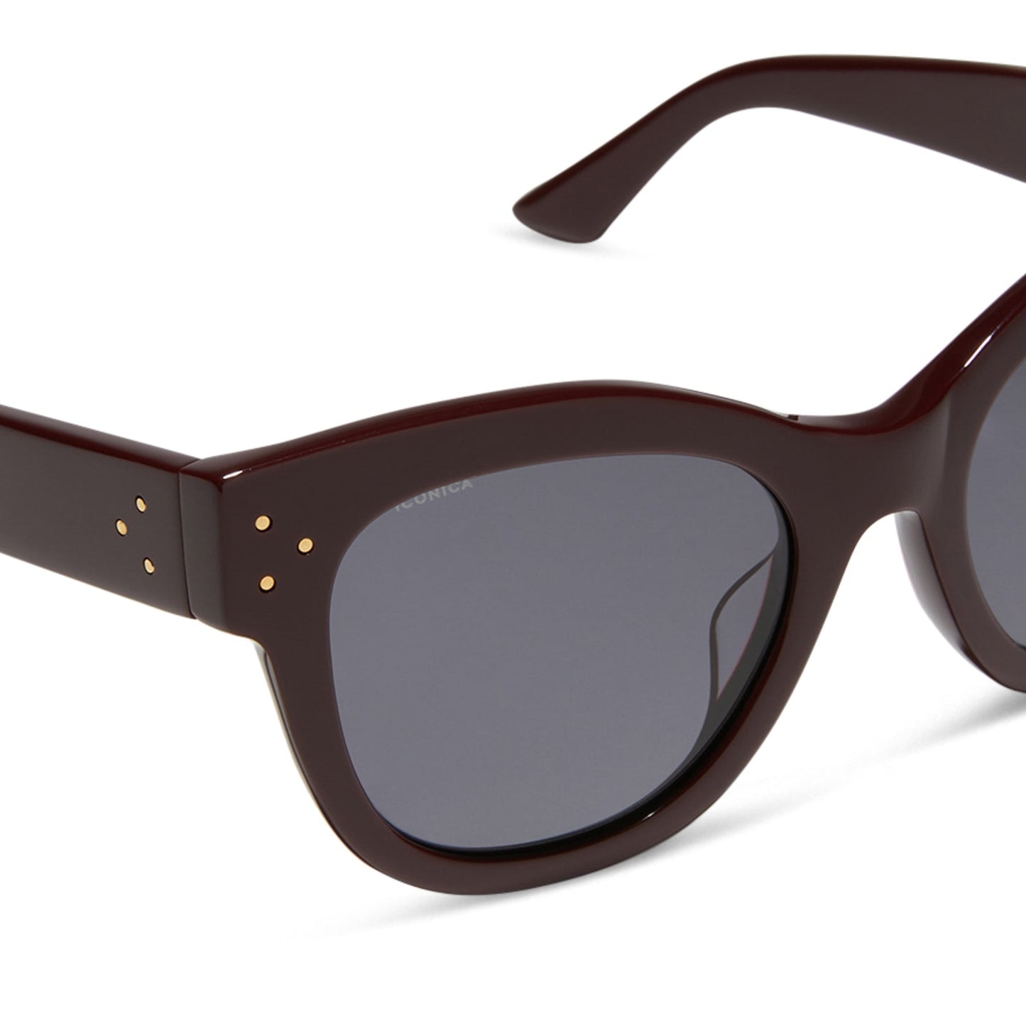 EVA - BORDEAUX + GREY + POLARIZED SUNGLASSES