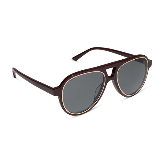 PIA - BORDEAUX + GREY + POLARIZED SUNGLASSES